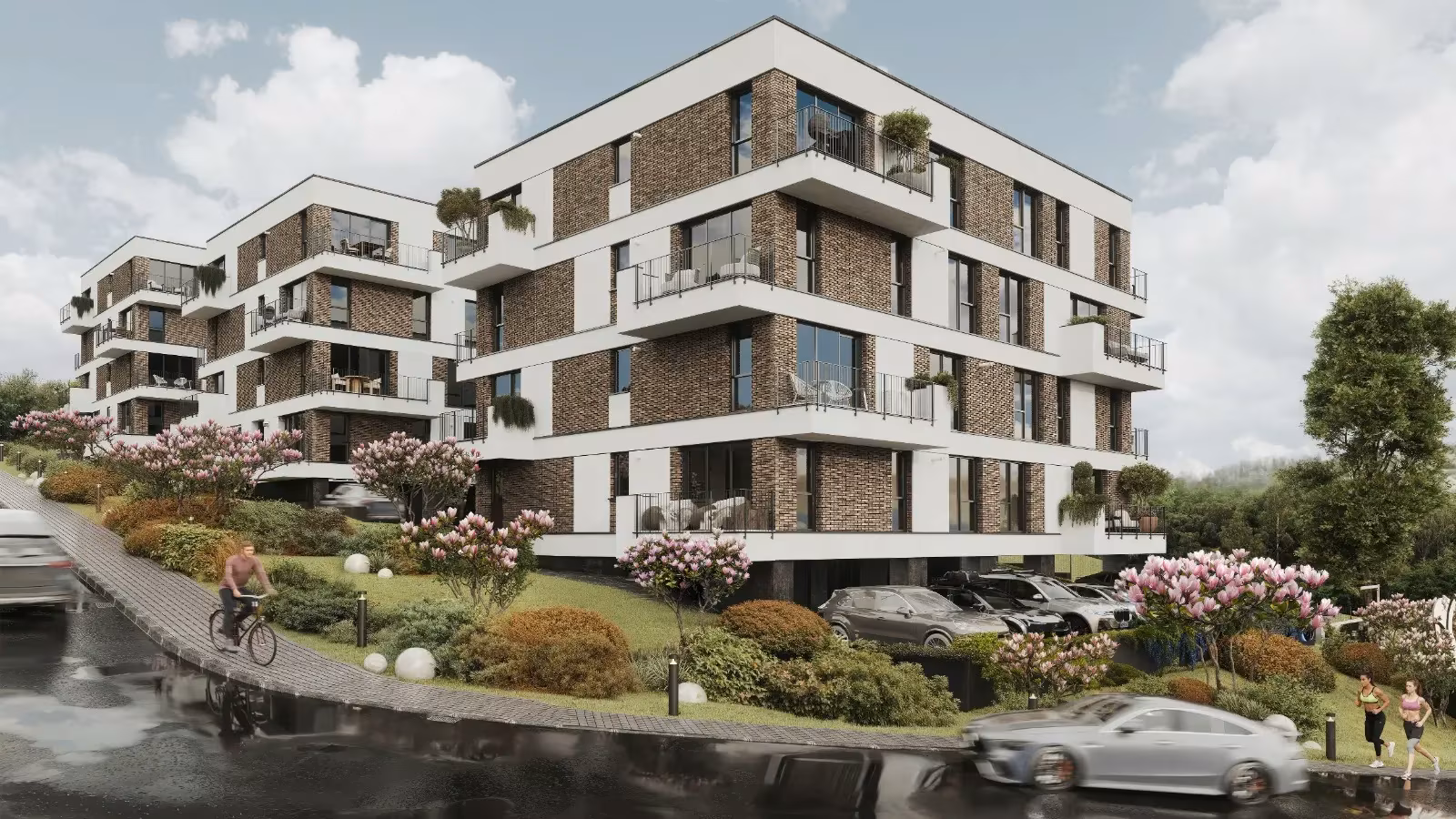 Randare exterioară a ansamblului rezidențial Cameo Residence din Iași