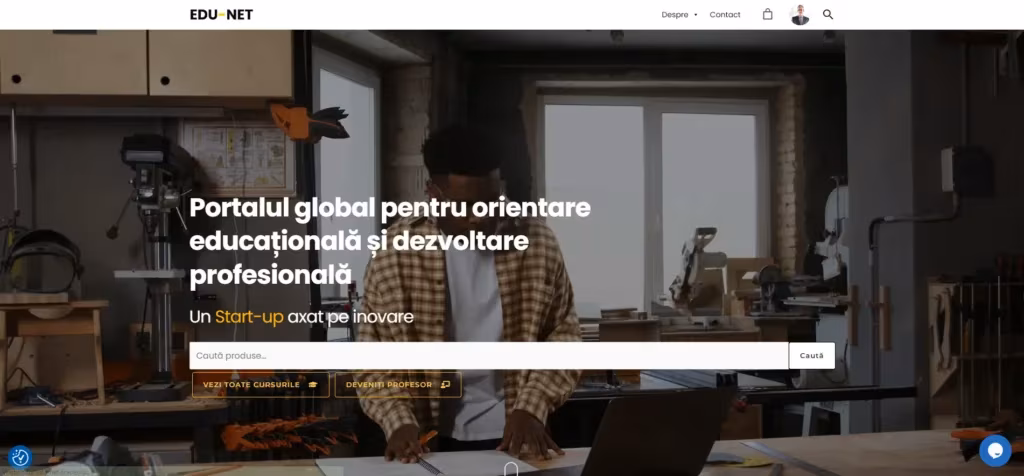 Platformă de cursuri online edu-net.academy, digitalizată de Visience