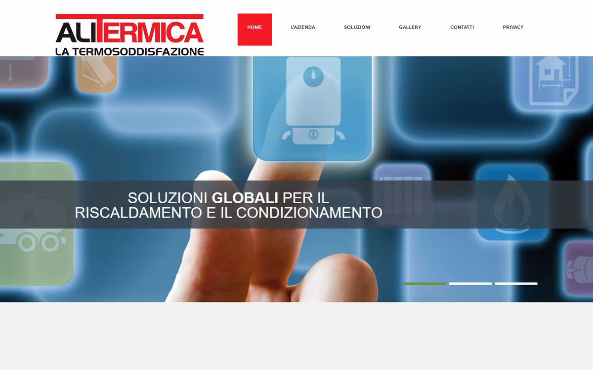 Site pentru firma de instalații Alitermica, realizat de Visience