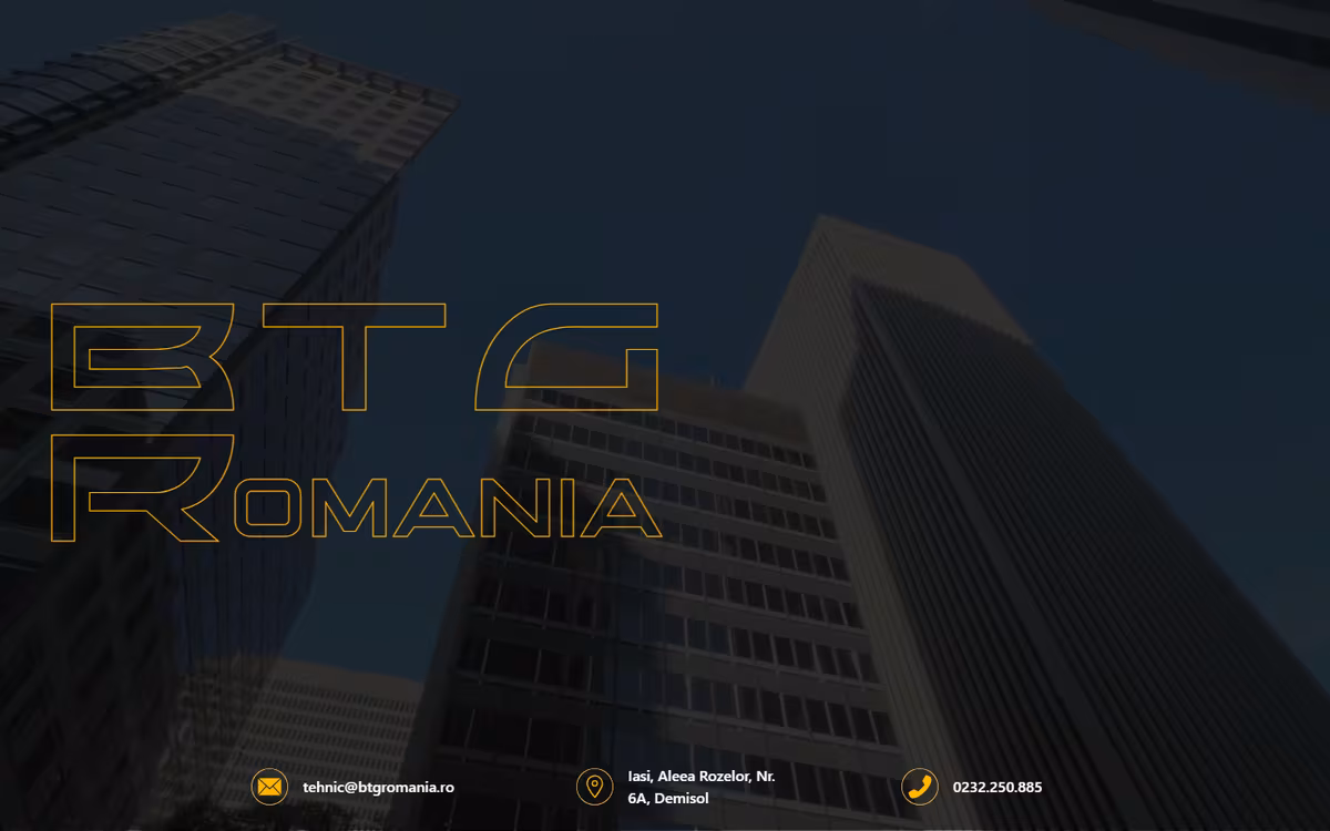 Site pentru biroul de proiectare BTG România, realizat de Visience