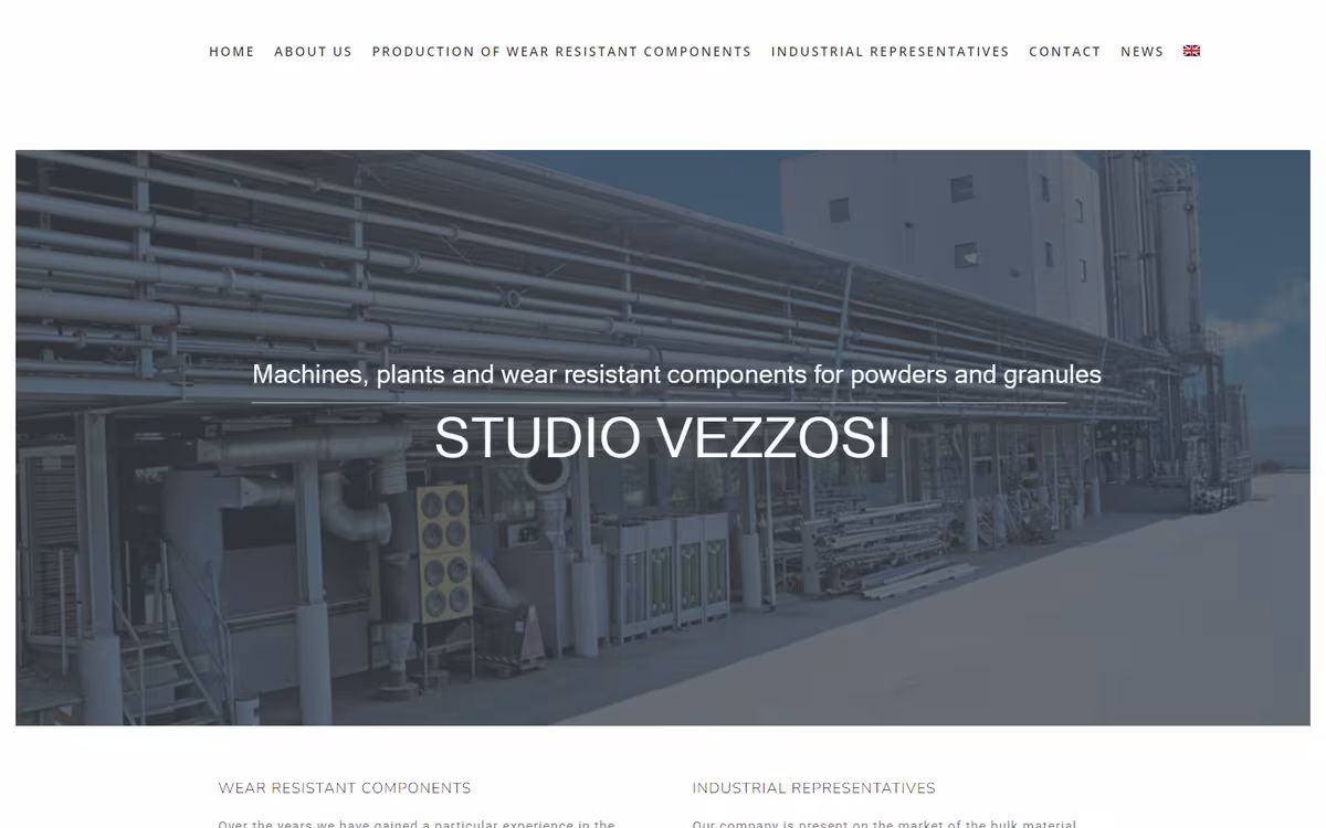 Site pentru Studio Vezzosi, realizat de Visience