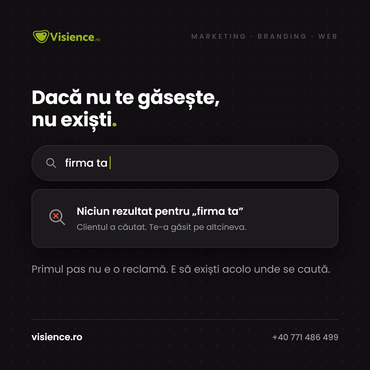 Dacă nu te găsește clientul pe Google, nu exiști — Visience